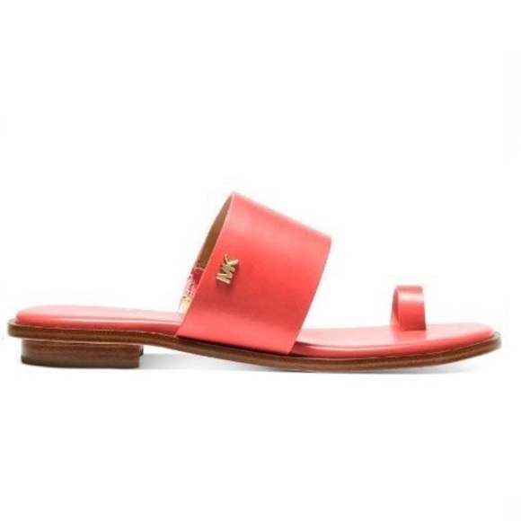 Michael Kors August Sandal -7&1/2 or 8 coral/grapefruit/dahlia - Picture 3 of 3